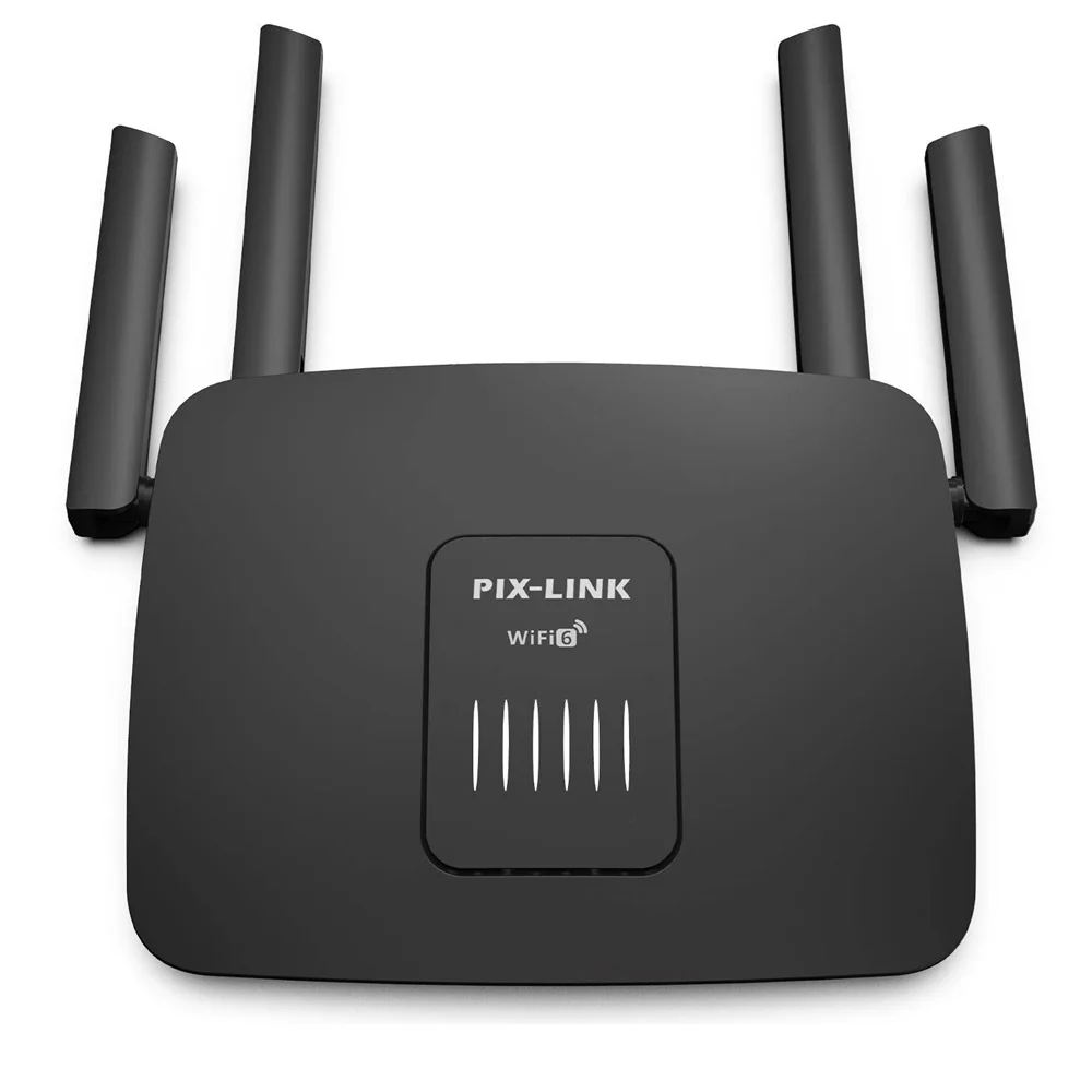 PIXLINK WiFi 6 Router Gigabit 2.4G 5.8GHz Smart Dual Band 1800Mbps Repeater Amplifier 802.11ax 4 High Gain Omnidirection Antenna