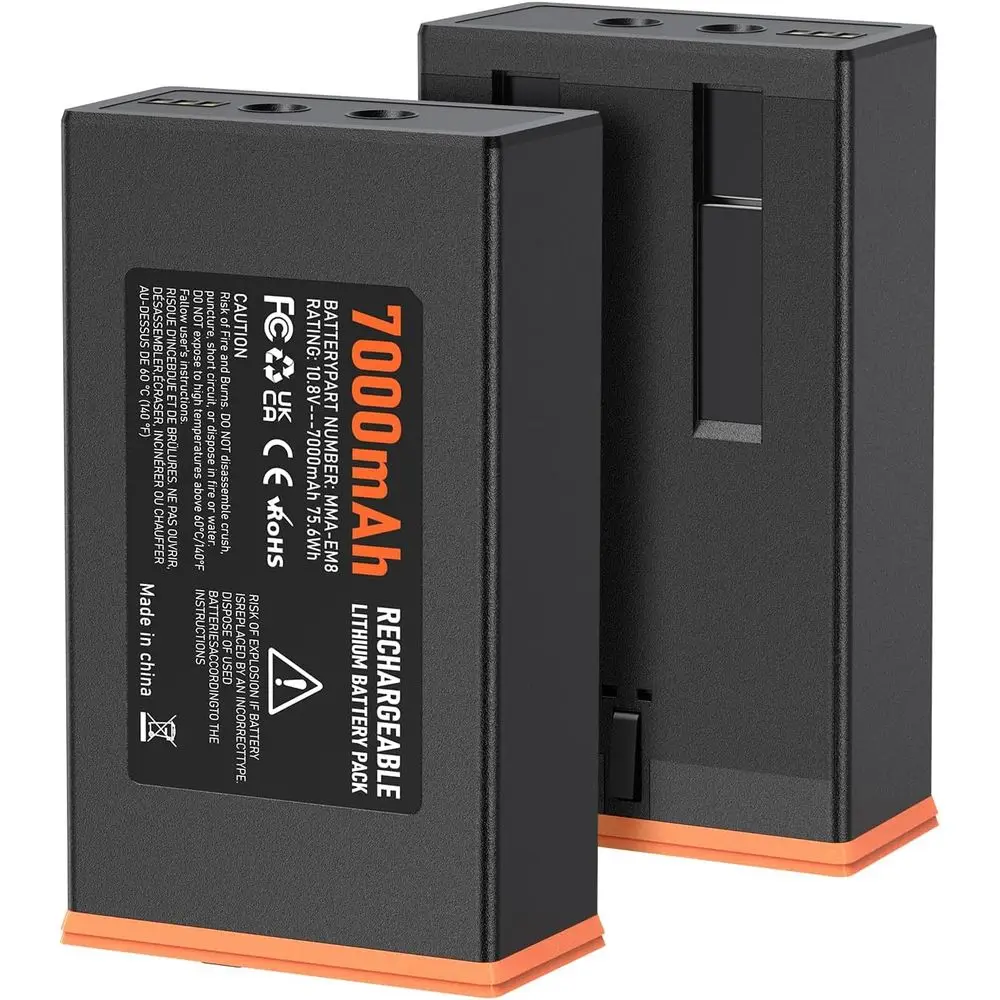 

7000mAh Dual Pack Power Mag Batteries for Moultrie Edge Series Cameras - Rechargeable Lithium-ion Replacement