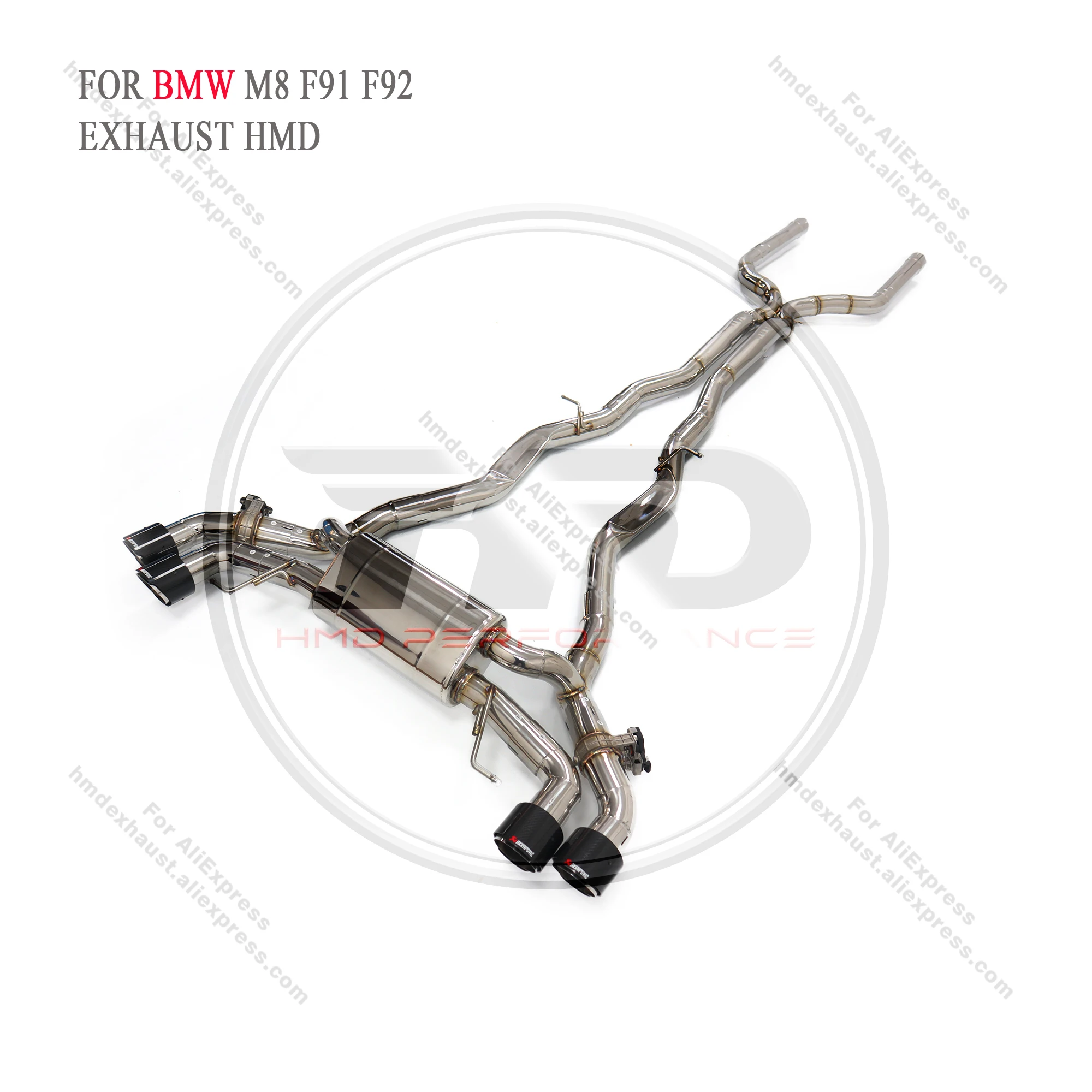 HMD Exhaust System Stainless Steel Performance Catback for BMW M8 F91 F92 Muffler With Valve