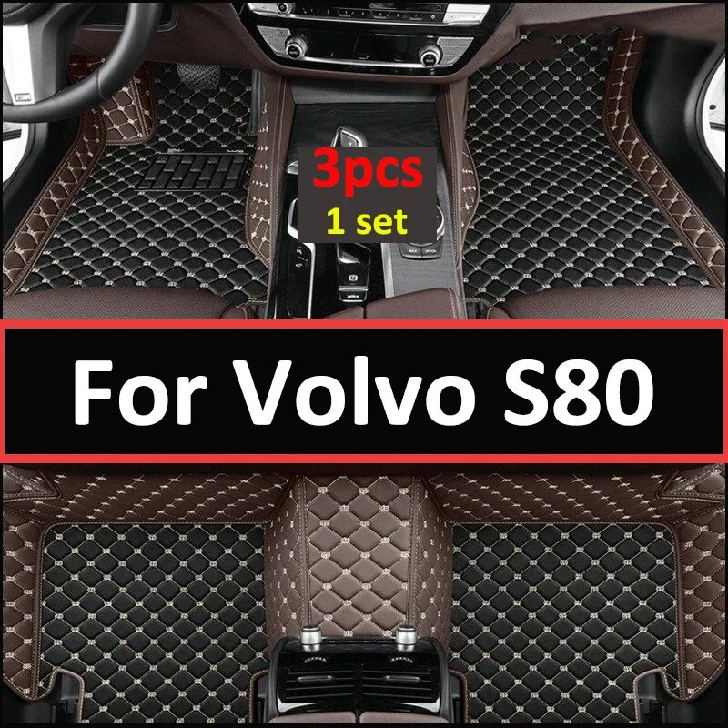 

Car Floor Mats For Volvo S80 2006~2016 MK2 Leather Mat Automobile Interior Part Luxury pet Protective Pad Rug Accessories