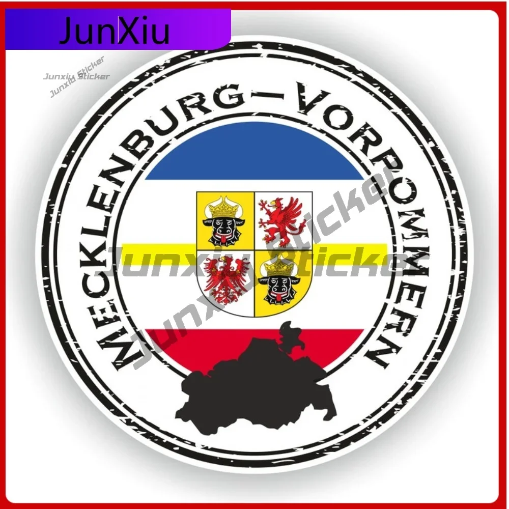 

Mecklenburg vorpommern Germany Round Seal Sticker Graphic Vinyl Bumper Decals Jdm Motorcycle Stickers Cover Christmas Decoration