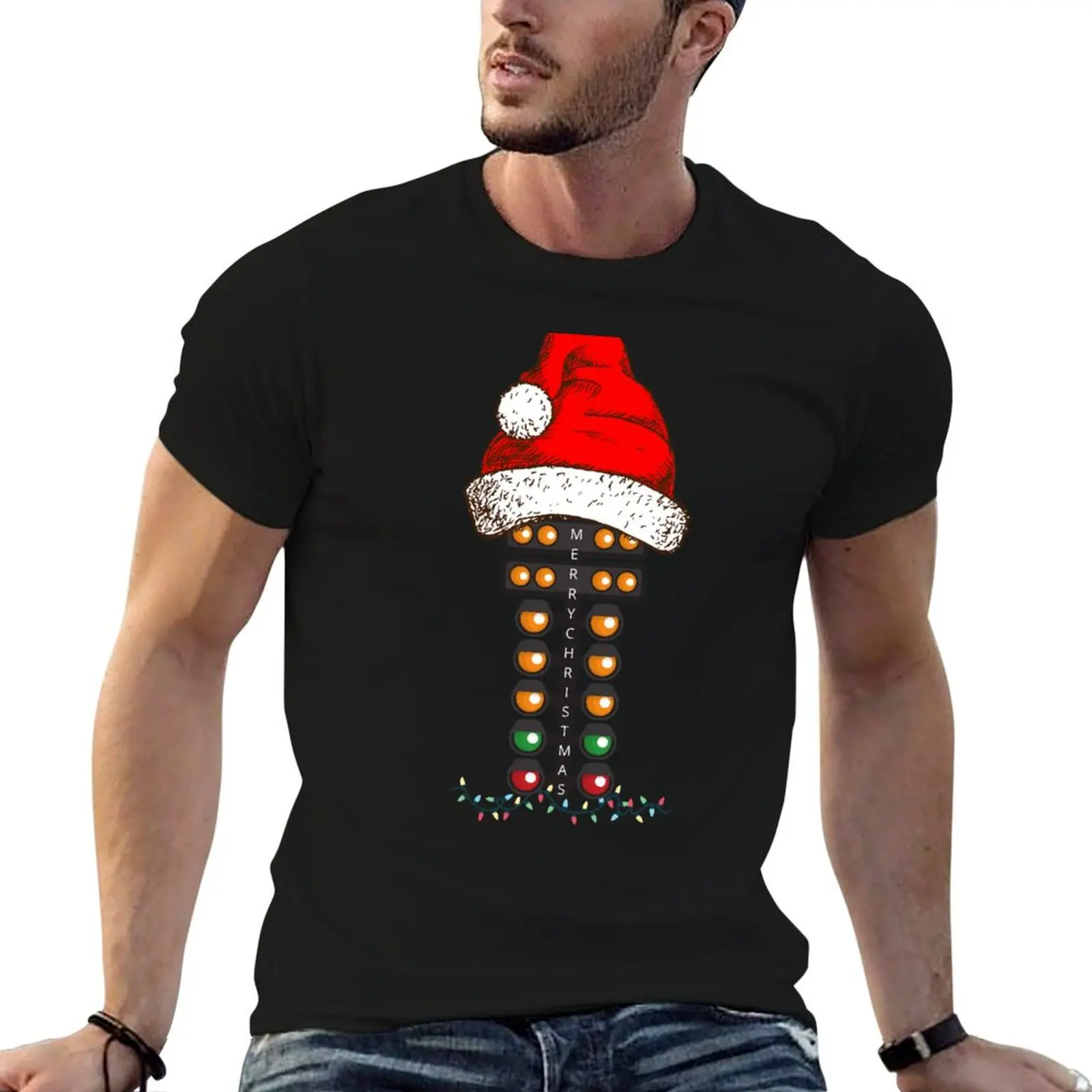 

man for Racer shirts Drag Racing Lights shirts Xmas t t Santa Tree Christmas men for casual T-Shirt man men Merry
