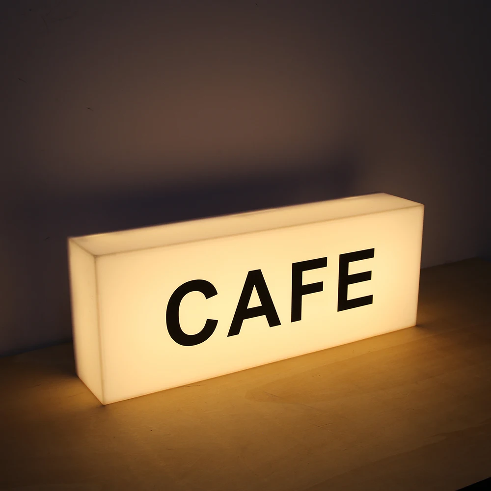 Letreros de iluminación personalizados para camión de comida, letrero de acrílico para tienda, tablero publicitario de un solo lado, caja de luz