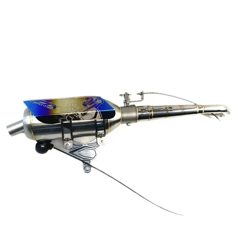 180CC stainless steel side-wound ore-forming belt valve exhaust pipe, straight row sound pipe muffler, back pressure