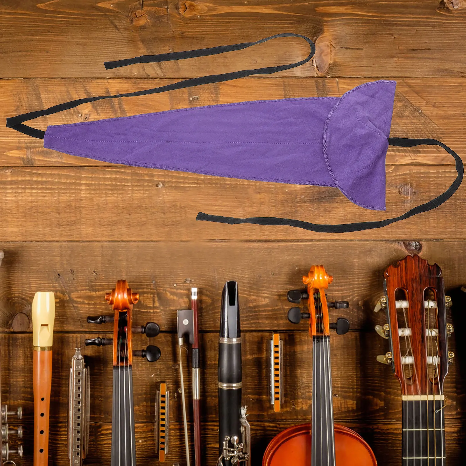 

2pcs Saxophone Cleaning Cloth Purple Durable Multi-Functional Flute Clarinet Music Instruments Maintenance Tools Bore Tone Holes