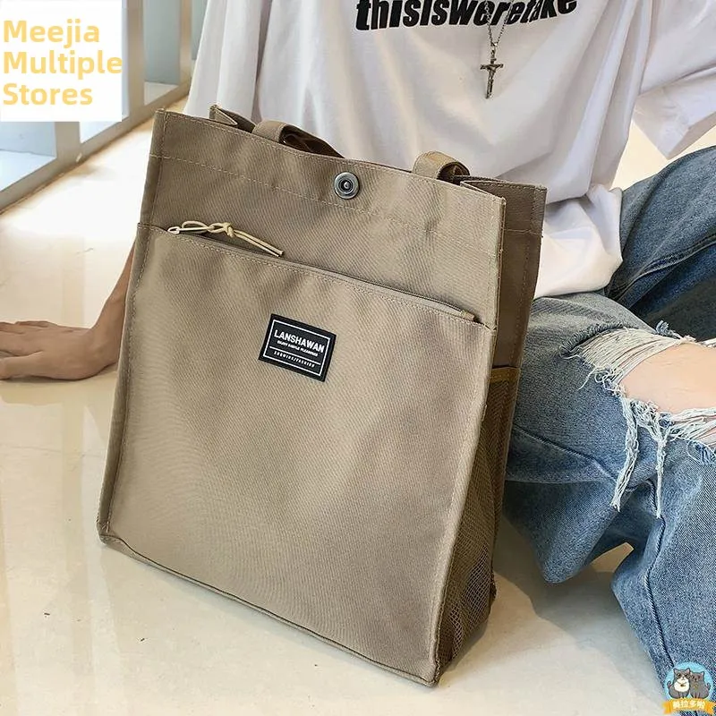 

Мужская повседневная холщовая сумка-тоут большой вместимости, сумка для документов, сумка через плечо, городская сумка, простая стильная сумка для пожилых людей