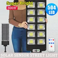 Super Large Solar Street Light Outdoor Human Motion Sensor Waterproof Ultra Wide 3 Modes Induction Wall Lamp for Yard Garden