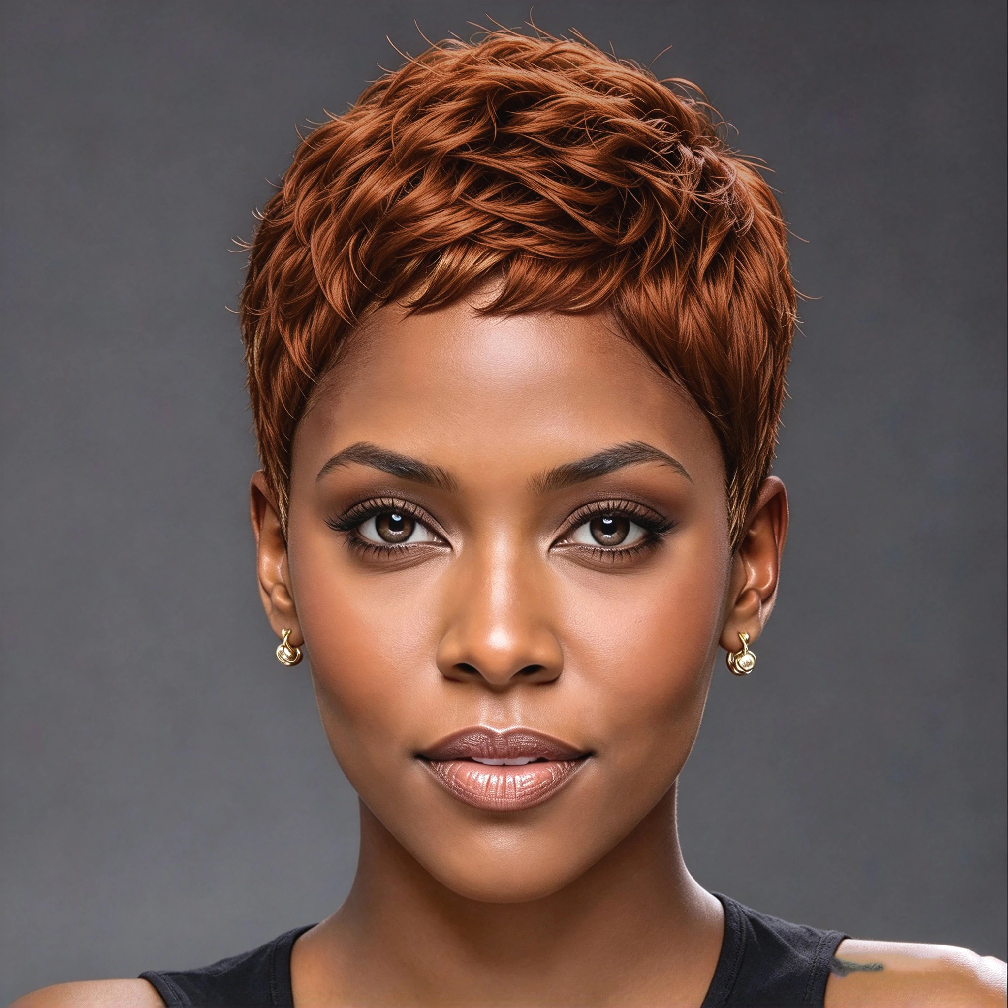 Short Pixie Cut Human Hair Wig for Women, Colored Full Machine Made Brazilian Hair Wig, Natural Looking Wig Daily Wear