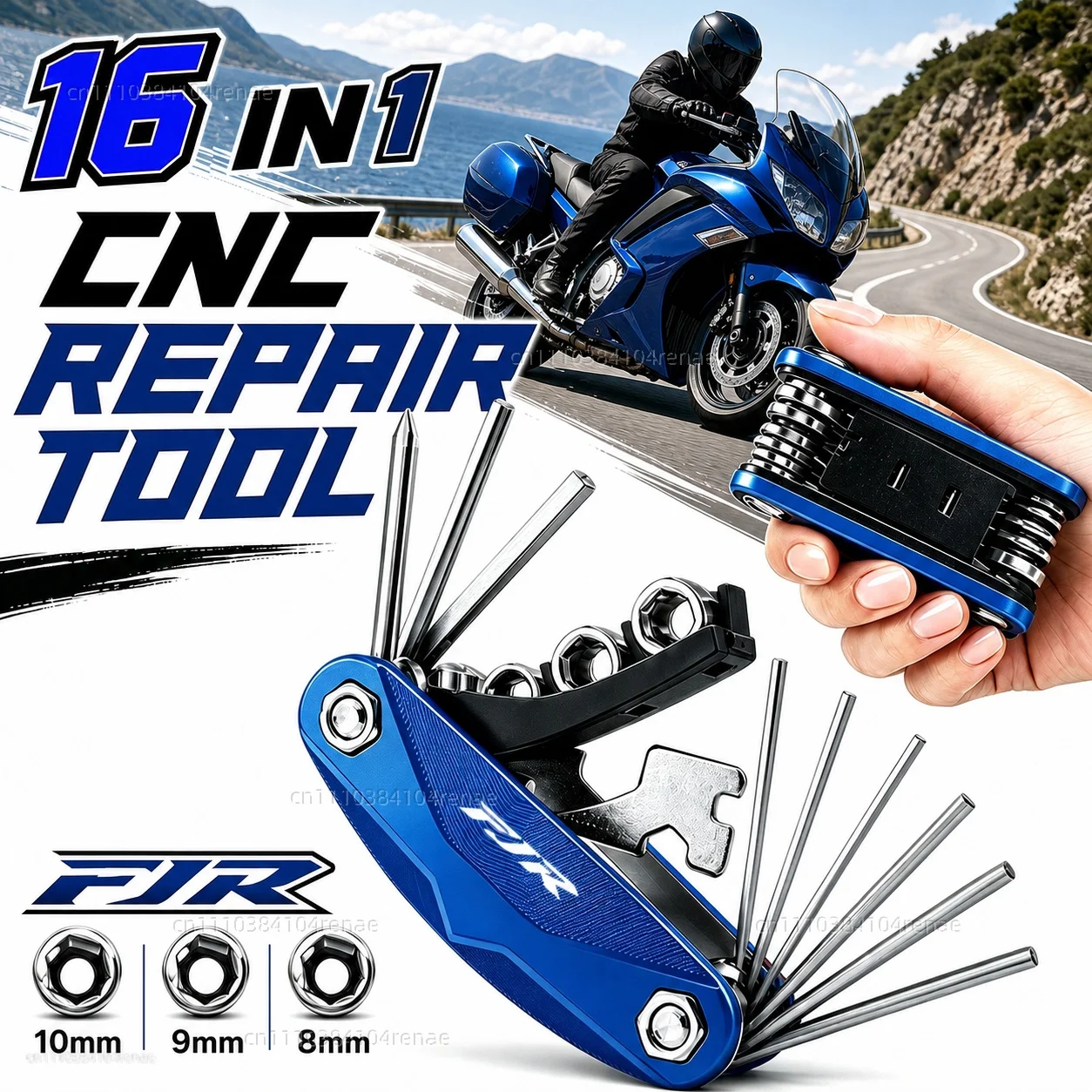 

For YAMAHA FJR 1300 FJR1300 FJR1200 2006-2021 Motorcycle Tool Repair Kit Multifunctional Screwdriver Wrench Hex Key Set