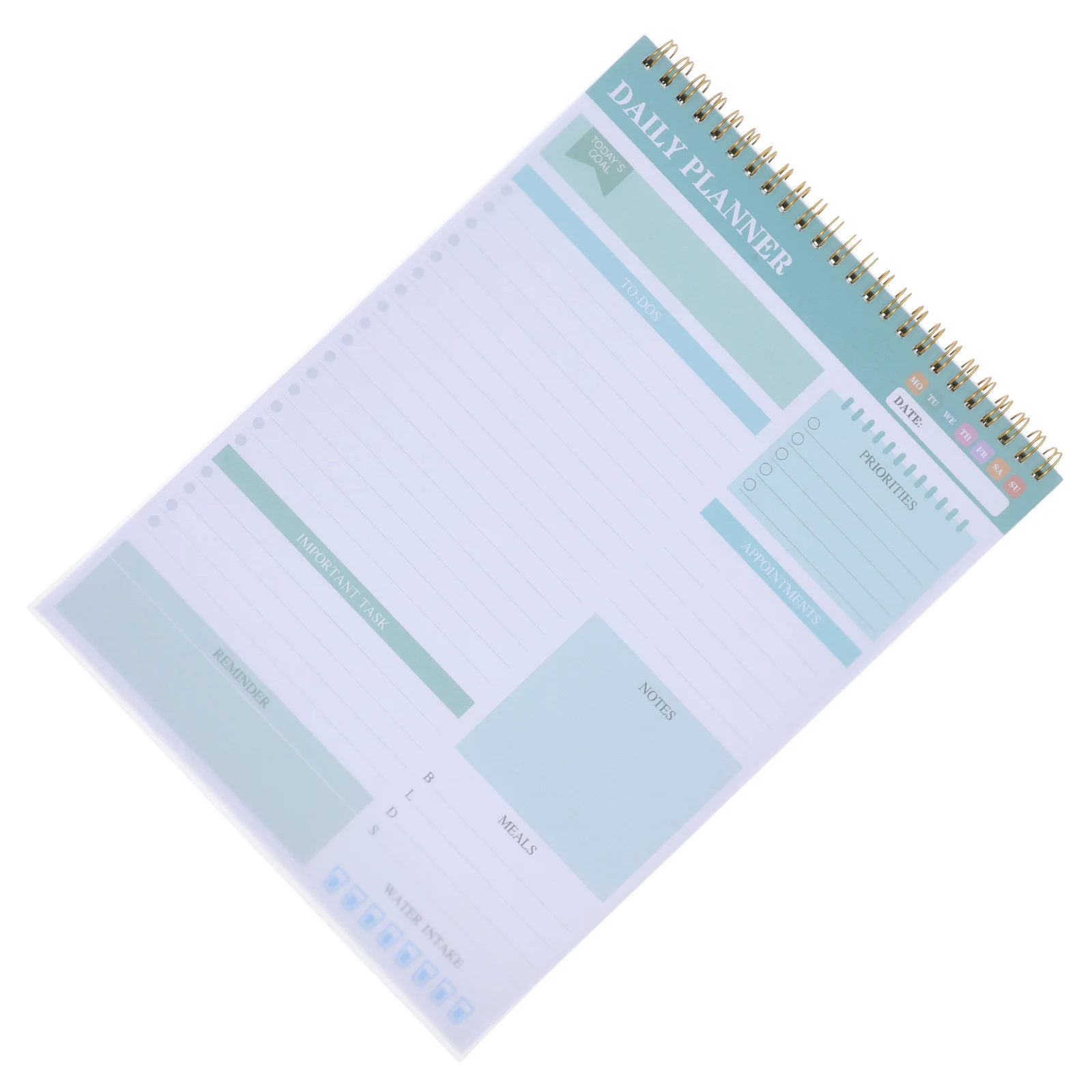 

Schedule Book Spiral Daily Planner for Productivity Goals Desktop Paper Student