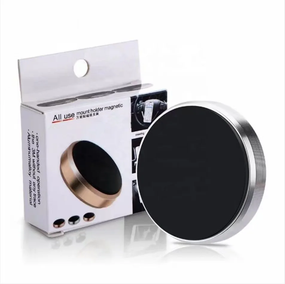 Mini Universal Magnetic Car Phone Holder Mount Alloy Dashboard Air Vent Adhesive Magnet Sticker Stand for Phone Navigation