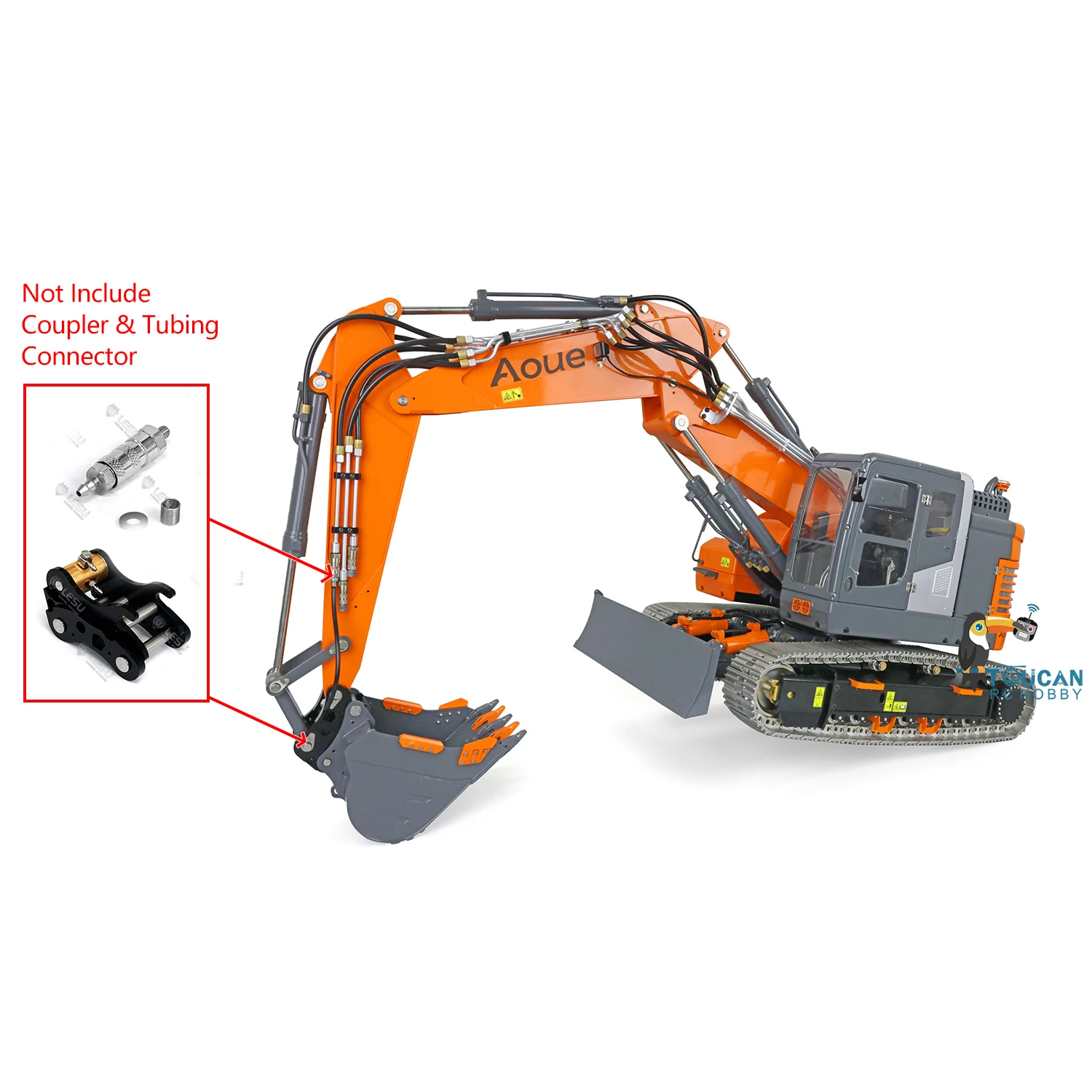 LESU Assembled 1/14 Hydraulic RC Excavator Metal Aoue ET26L Model Digger With Pump Valve ESC GPS Ligh System Toys THZH1266-SMT9