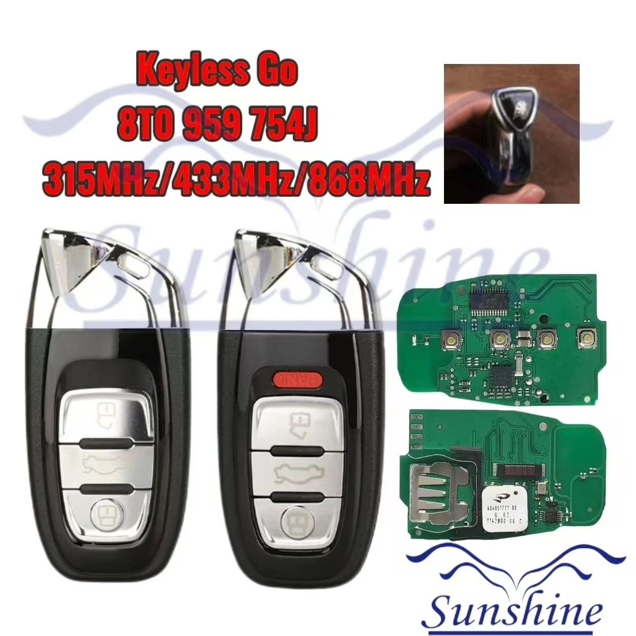 

Sunshine intelligent car key Lamborghini 754J 3/4 BTN Full Smart Remote Car Key for Au-di A4 A5 A6L A7 A8 Q5 for V-W PHIDEON