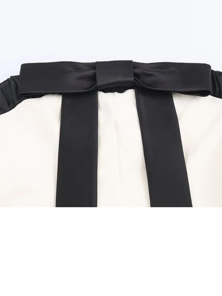 HH 新しい女性の夏のファッション多用途プリンセススタイルの弓飾りジッパーチューブトップドレス女性の甘いかわいいショートパーティードレス