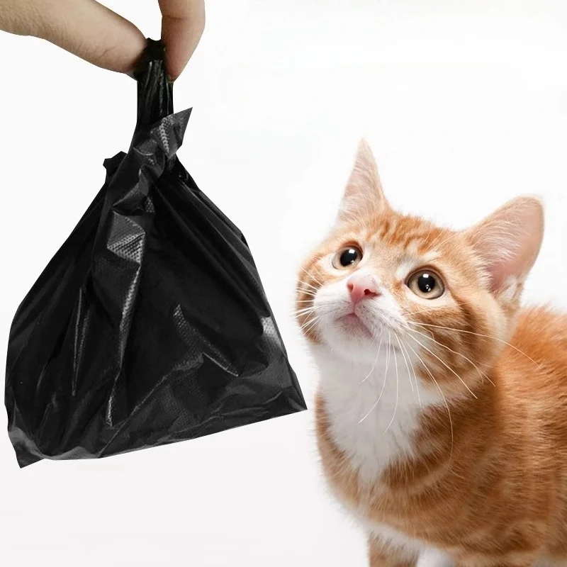 

Cat Poop Waste Disposal Bags Biodegradable Leak Proof Plastic Cat Litter Poop Bag