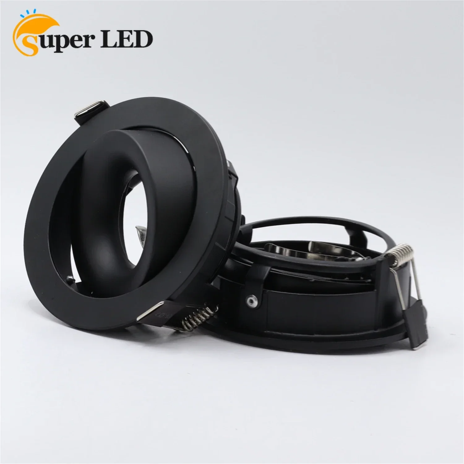 

JOYINLED Round Recessed Ceiling Downlight Cutout 95MM Mounting Frame GU10/MR16 GU5.3 Lamp Holder Base Lighting Fitting Fixture