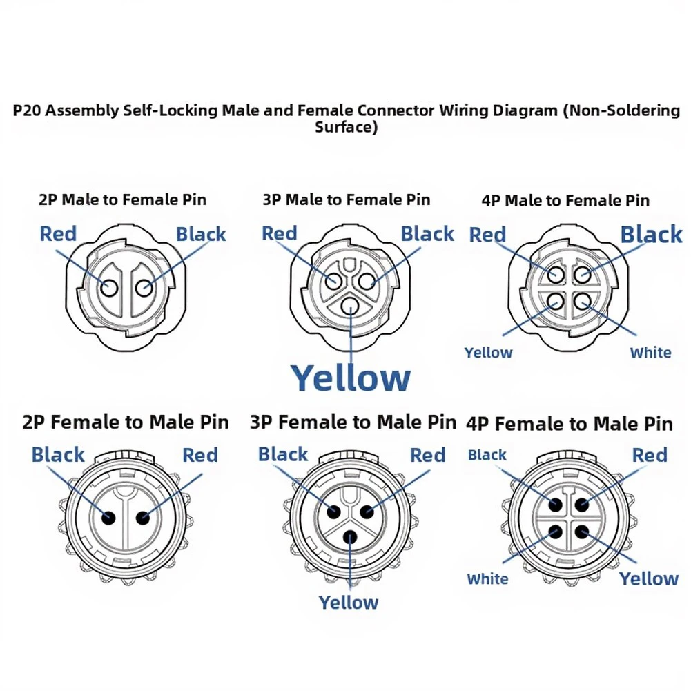 Black Waterproof Circular Connector Nylon Body Push Pull Connector Self-locking Connector Industrial Power Socket