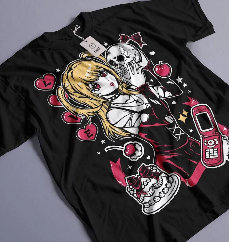 DEATH NOTE T-Shirt Vintage Loose Oversized Unisex T-shirt Harajuku Streetwear Trendy Cotton Print high quality Breathable soft