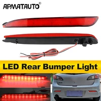 2 uds LED Tai Reflector de luz para Mazda 3 M3 Sedan Hatchback BL 2011 2012 2013 2014 2015 luz antiniebla del parachoques trasero lámpara reflectante