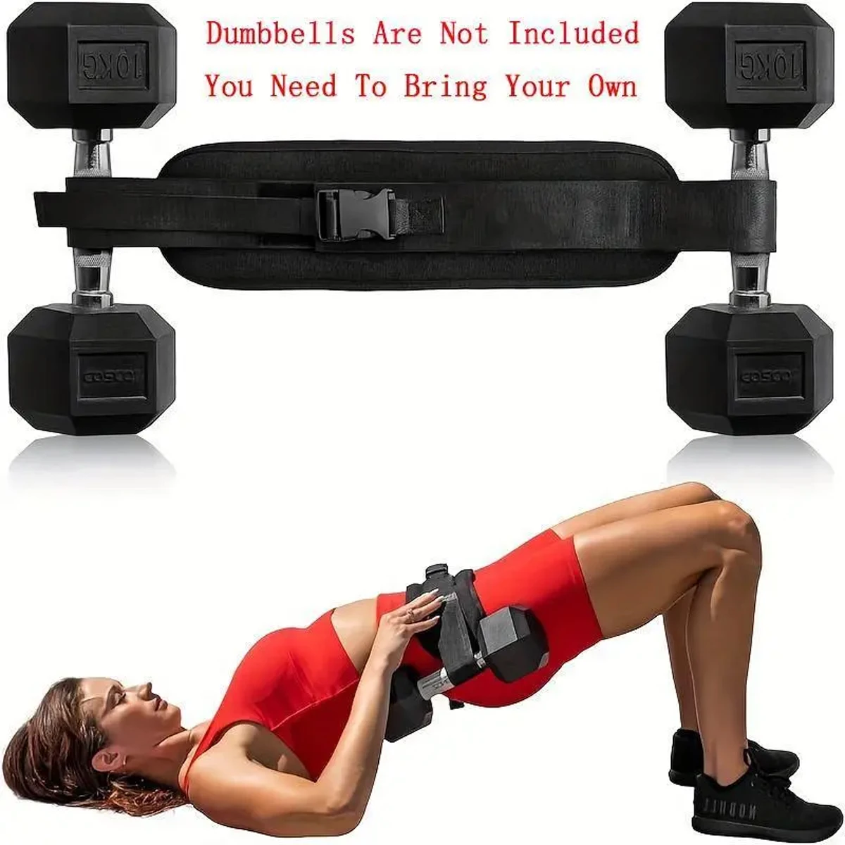 Verstelbare gewogen tailleband, voor thuisworkouts, dumbbelltraining & heupvorming, fitnessapparatuur voor thuisgym