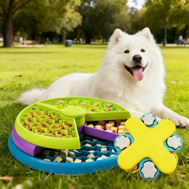 Dog Leaking Food Toy Educational Slow Food Device Interactive Boredom Training Fun Anti-choking Bowl Cat Rotatable Basin