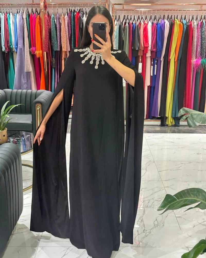 

Epoch Evening Dress فساتين السهرة Dubai Elegant Crystal O-Neck Straight Long Sleeve Formal Party Gown For Sexy Women 2024