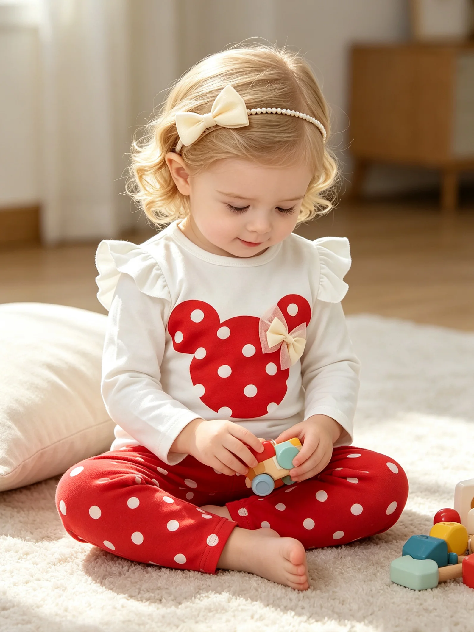 Herbst-Frühling Baumwoll-Mädchenkleidung Bestseller Niedlicher Langarm-Cartoon-Tier-Babyanzug Rundhals-Kleidung+Hosen-Set – Detail 5