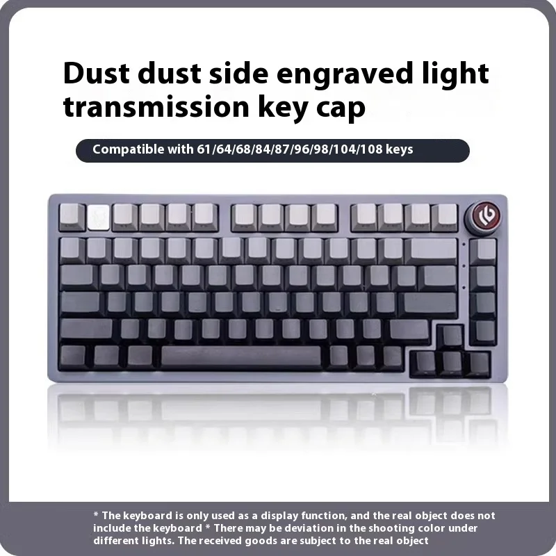 Aula Dust Side Keycap inciso tastiera meccanica sfumata trasparente PBT 135 tasti 61/68/75/87/98/104/108/136 Keycap universale