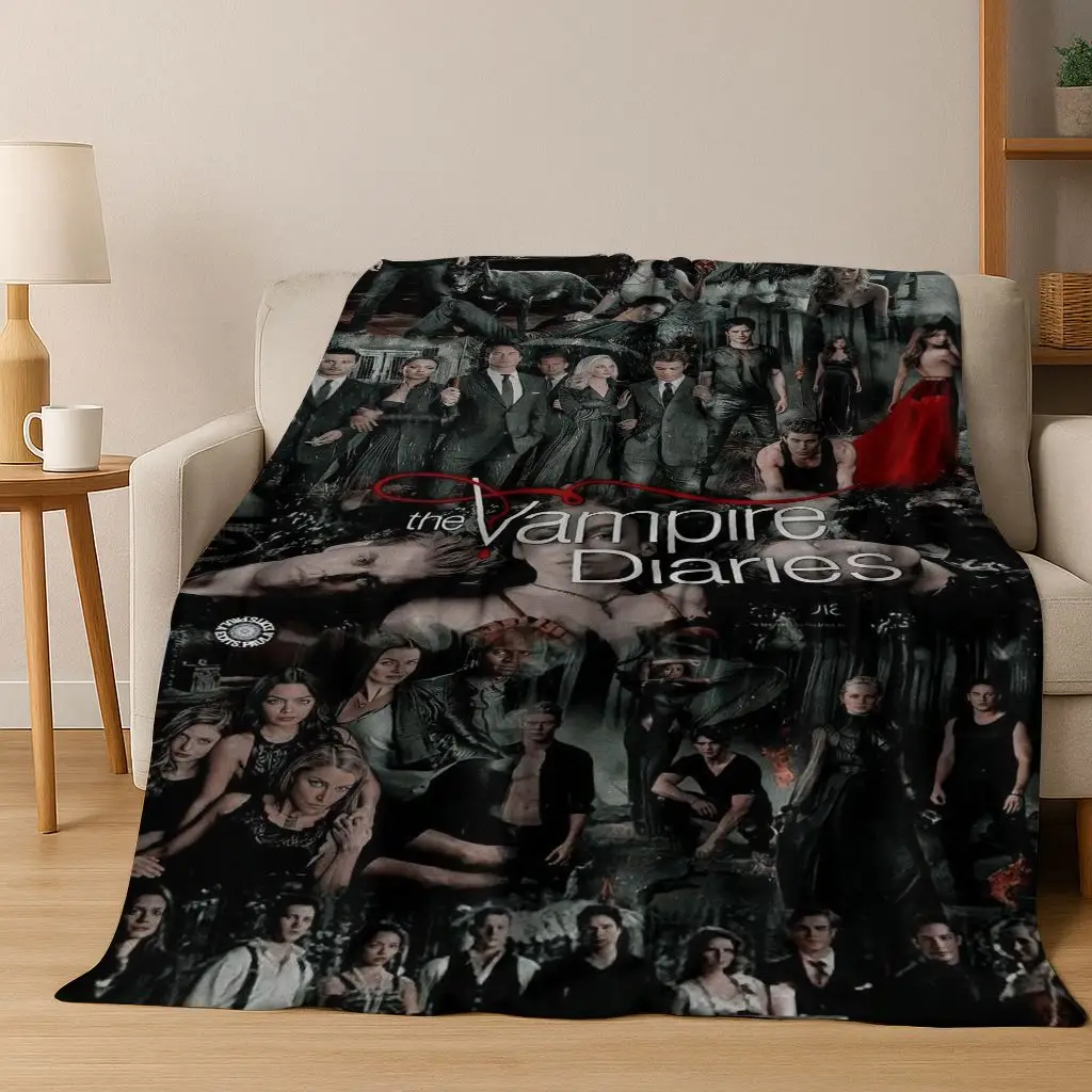 2026 New The Vampire Diaries Damon Salvatore Flannel Blanket,Warm and Cozy Soft Throw Blanket for Home Bedroom Bed Sofa Cover