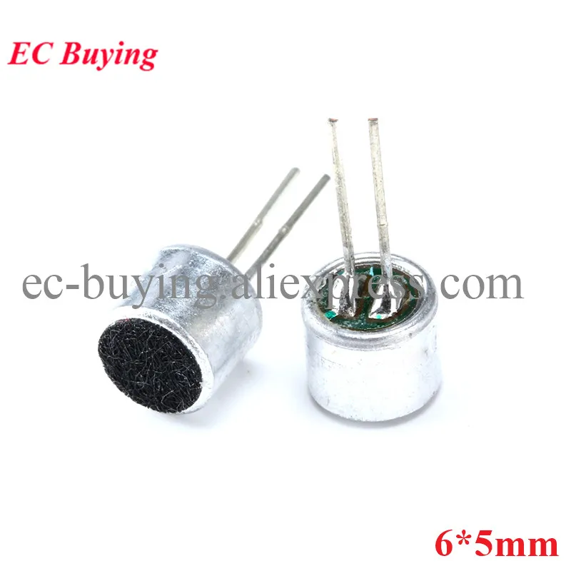 10/5pcs 6*5mm MIC Capacitive Electret Condenser Microphone Pick-Up Sensitivity 52dB 6050 6mmx5mm Loudspeaker Mic With Pins