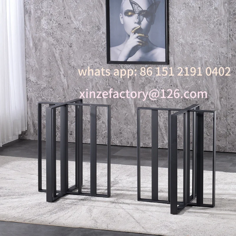 إكسسوارات قابلة للتخصيص أرجل طاولة رخامية إسكندنافية أقدام طاولة أرفف من الفولاذ المقاوم للصدأ دعامة قاعدة معدنية من الحديد المطاوع #5