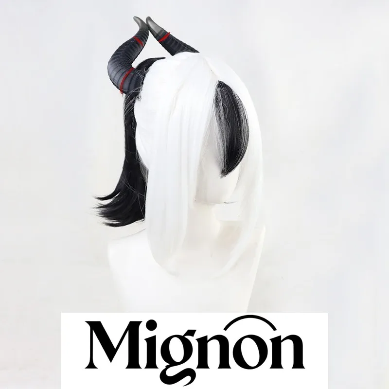 Blue Archive Kayoko cosplay wig black white high ponytail with prop Halloween gift