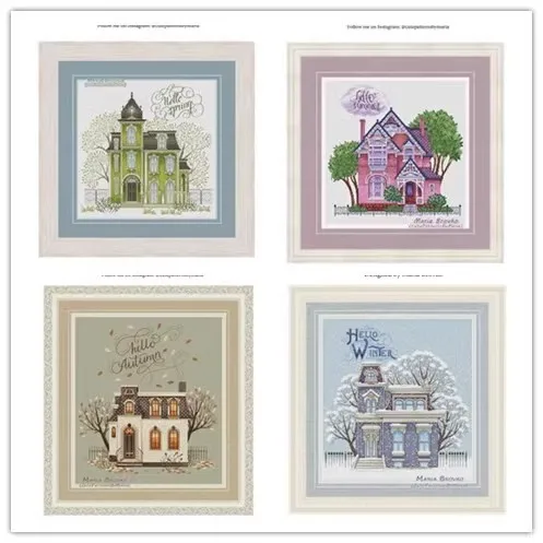 ZZ1853 Decoration Home Decor New Arrival Homfun Craft Christmas Cross Stich Set NO Hoop Counted DIY Cross Stitch Kit Painting