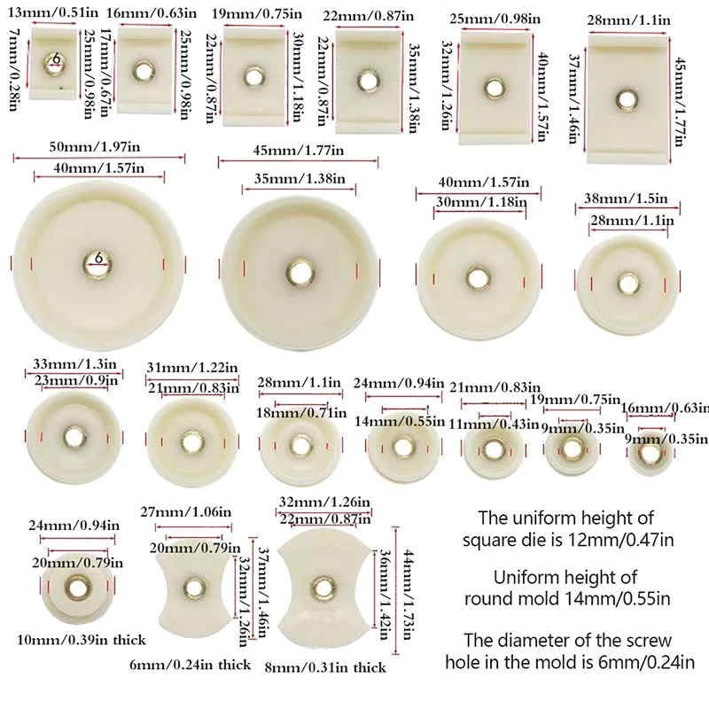 20 pz/set strumento di riparazione dell'orologio orologio cristallo anteriore posteriore copertura della cassa vite pressa pressore chiudi muore accessori kit di riparazione dell'orologio