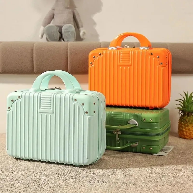 14 inch Mini Travel Suitcase Cosmetic Box Hand Luggage Organizer Makeup Case Small Password Box Boarding Case