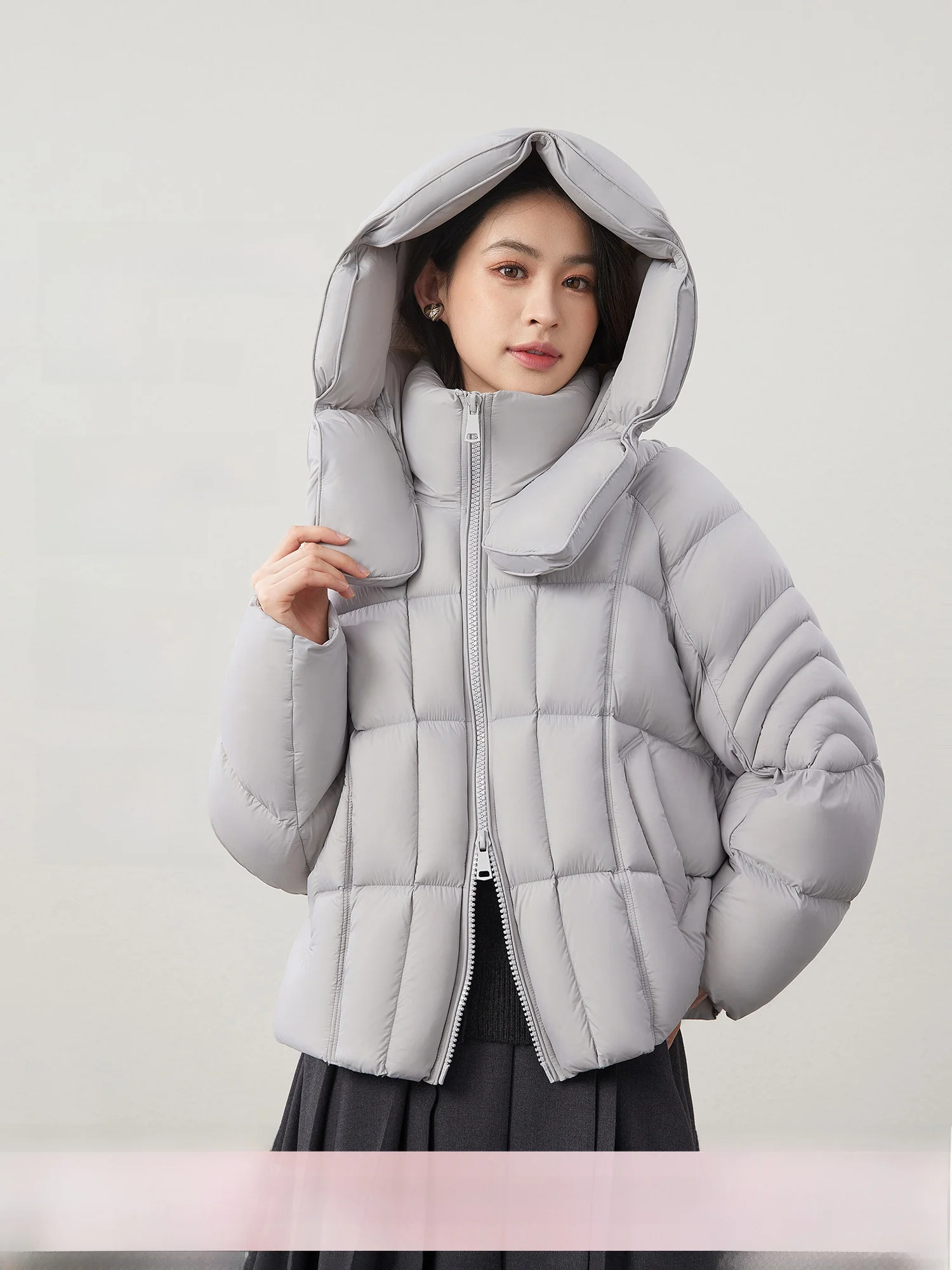 

Простая куртка-пуховик MIJOR из нейлона, 90% белый гусиный пух, однотонная, осенне-зимняя, повседневная, объемная