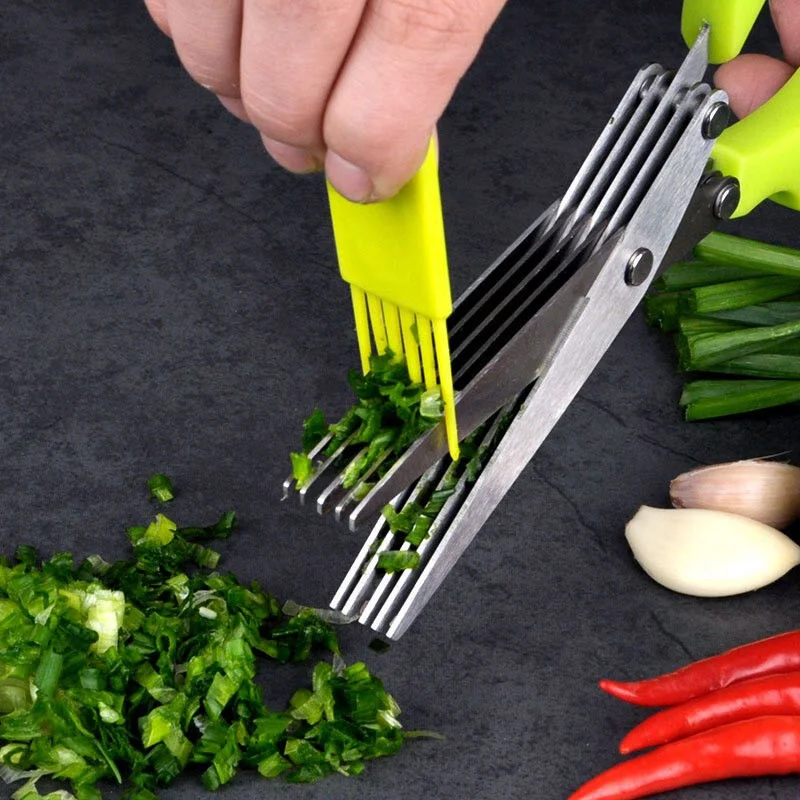 Kitchen Scissors, Stainless Steel, Vegetables, Shallots, Cutters, Herbs, Spices, Cuts, Cooking Tools, Kitchen Accessories