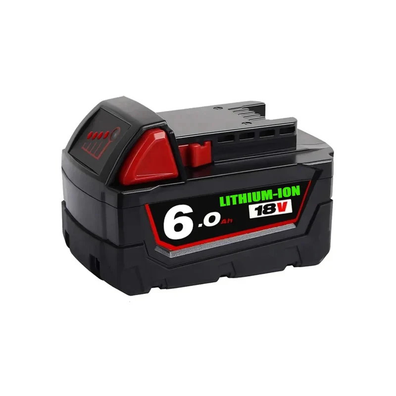 New 18V 6Ah Replacement for Milwaukee M18 XC Lithium Battery 48-11-1860 48-11-1850 48-11-1840 48-11-1820 Rechargeable Battery