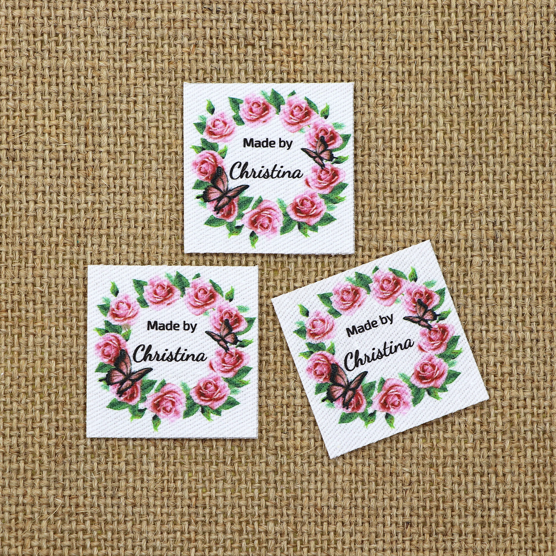 

Custom Ironing Labels, Personalized Name, Clothing Labels, Fabric tags,Brand Labels, handmade tags(YT077)