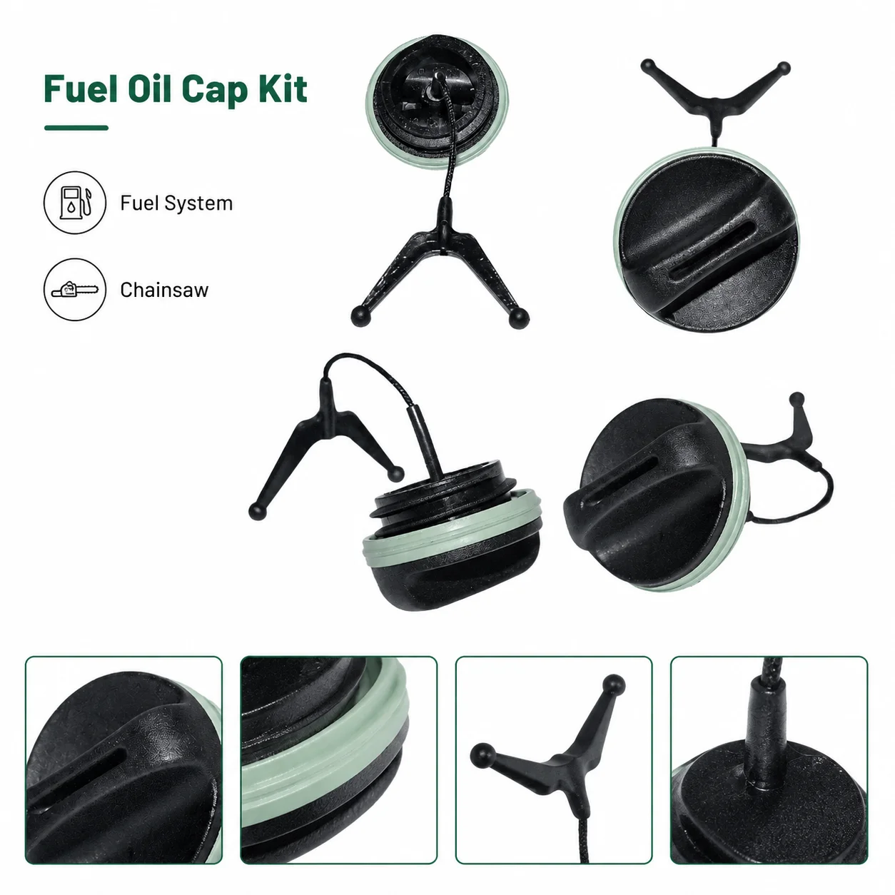 Fuel Oil Cap & Filter Kit with Fuel Line For Husqvarna 340 345 346XP 350 353 Chainsaw OEM 537215202 503903901 Chainsaw Parts