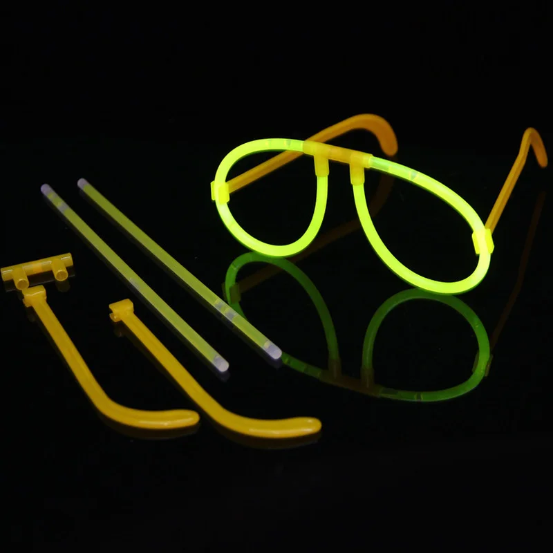 

50 Sets Glow Sticks Bulk Glowing Eyeglasses Rave Party Glasses Connector Birthday Wedding Favors Supplies Christmas Halloween