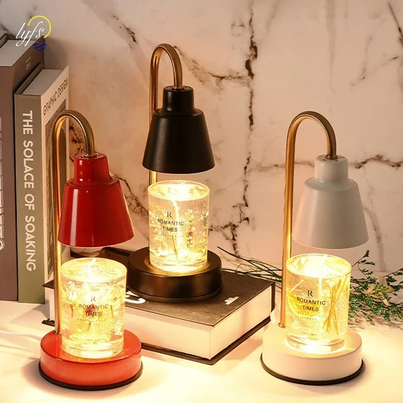 

LED Aromatherapy Wax Melting Lamp EU/UK Adjustable Interior Furniture Home Bedroom Desk Decor Scented Candle Nordic Table Lamp