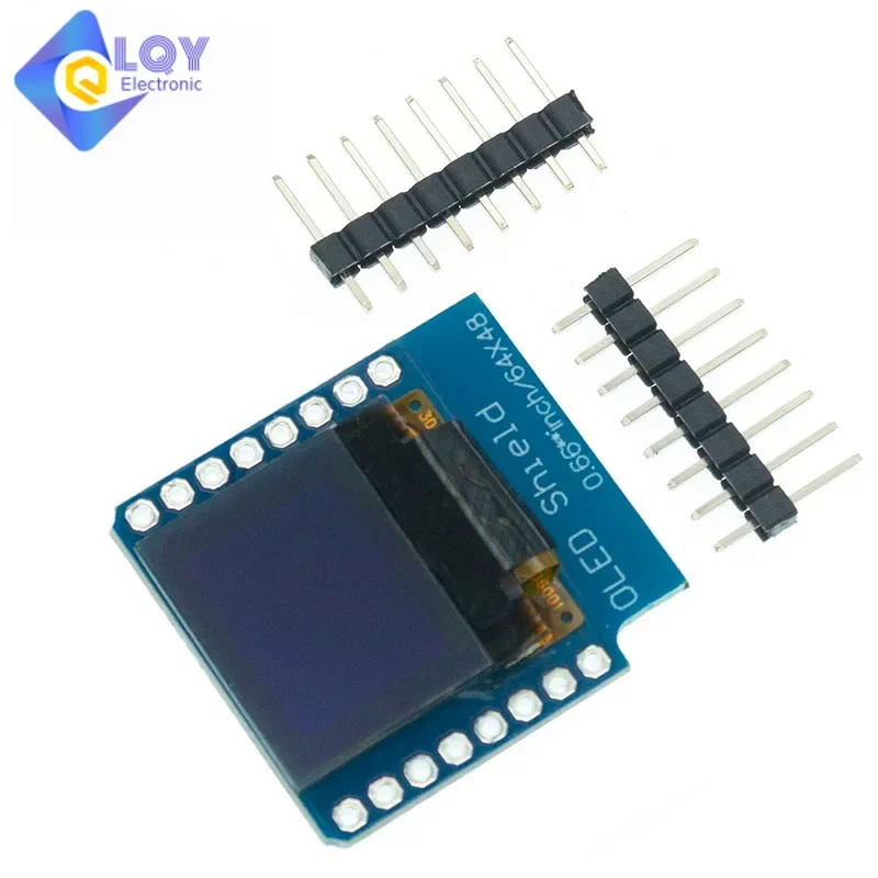 LQY 0.66 inch OLED Display Module for WEMOS D1 MINI ESP32 Module AVR STM32 64x48 0.66" LCD Screen IIC I2C OLED