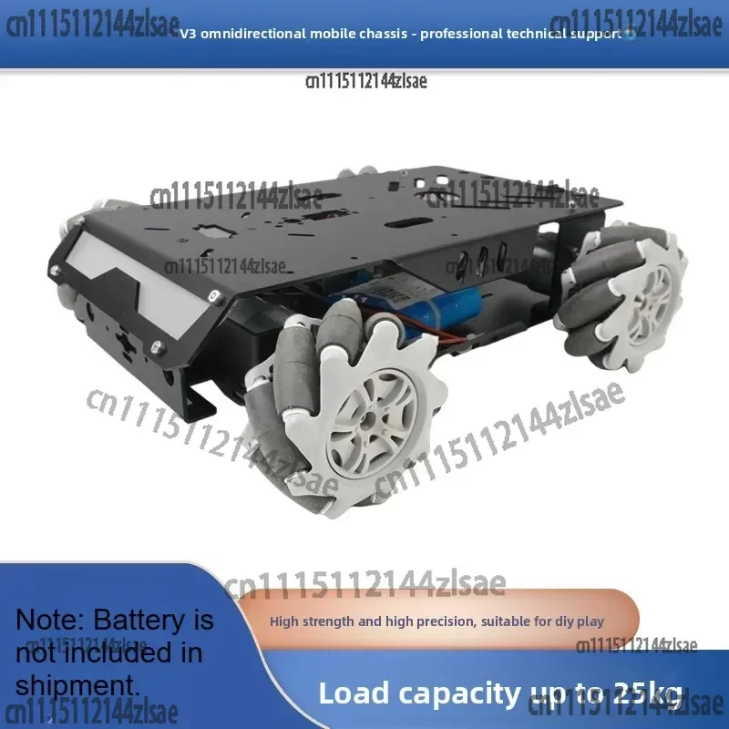 V3 Mecanum Wheel Smart Car Robot–Aluminum Alloy Metal Version with Suspension Arms & Encoder Motors,Omni-Directional Chassis Kit