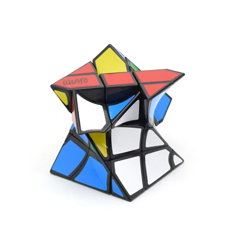 Limited Edition Fisher Magic Cube Twist Puzzle Toy Calvin's Puzzle Twist Shifting Edge 3x3 Cube Black and White Blue DNA  6-12y