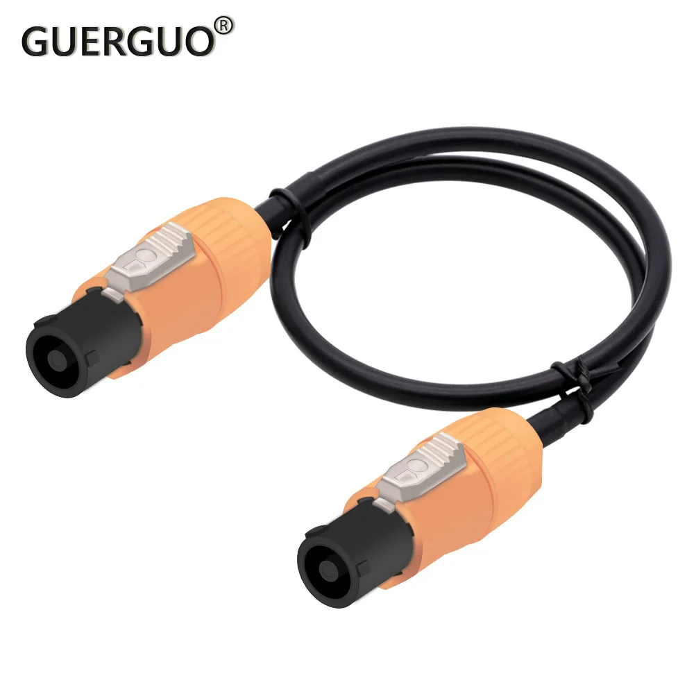 GuerGuo 1PC Waterproof Stage Light Powercon Cable, NAC3FCA NAC3FCB AC Cable Connector, 250V 20A Power, with CE/Rohs 1M-10M