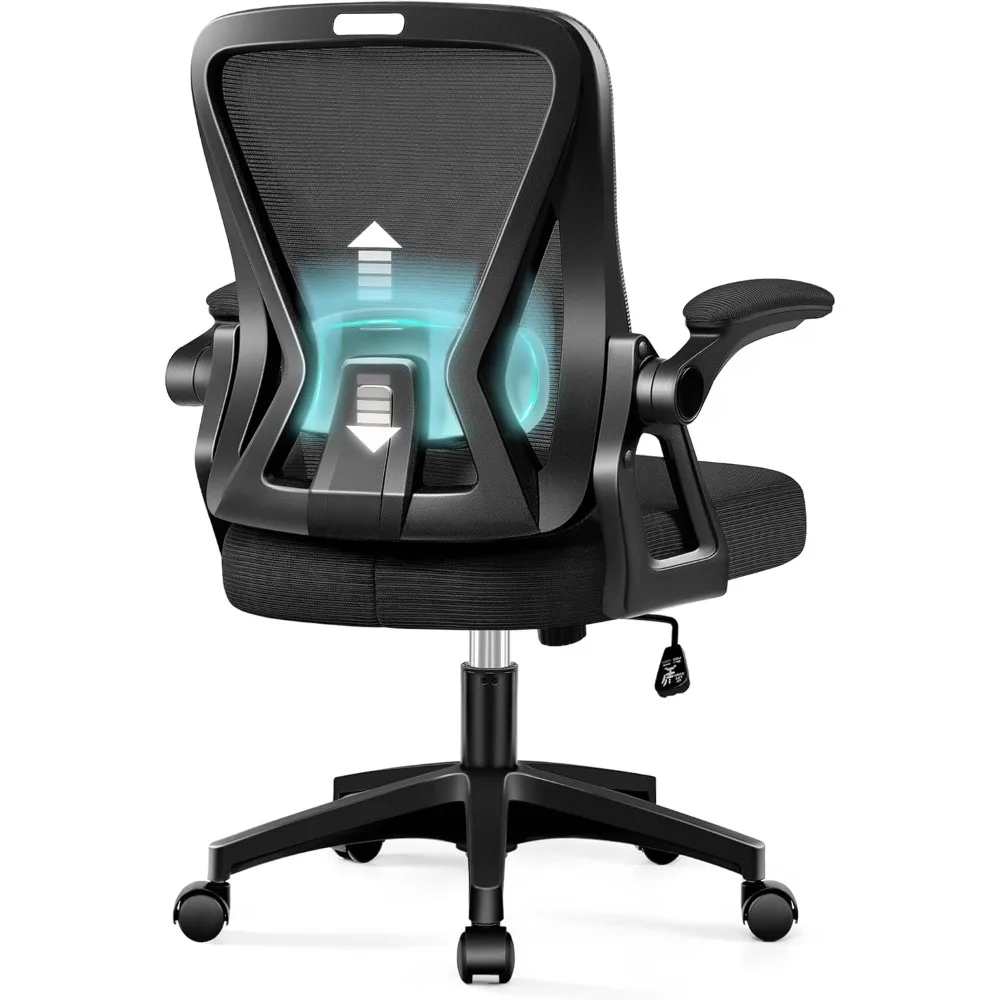 

Office Chair, Ergonomic Home Computer Desk Chairs, Comfy Breathable Mesh Chair with Adjustable Lumbar Support Flip-up,Customized