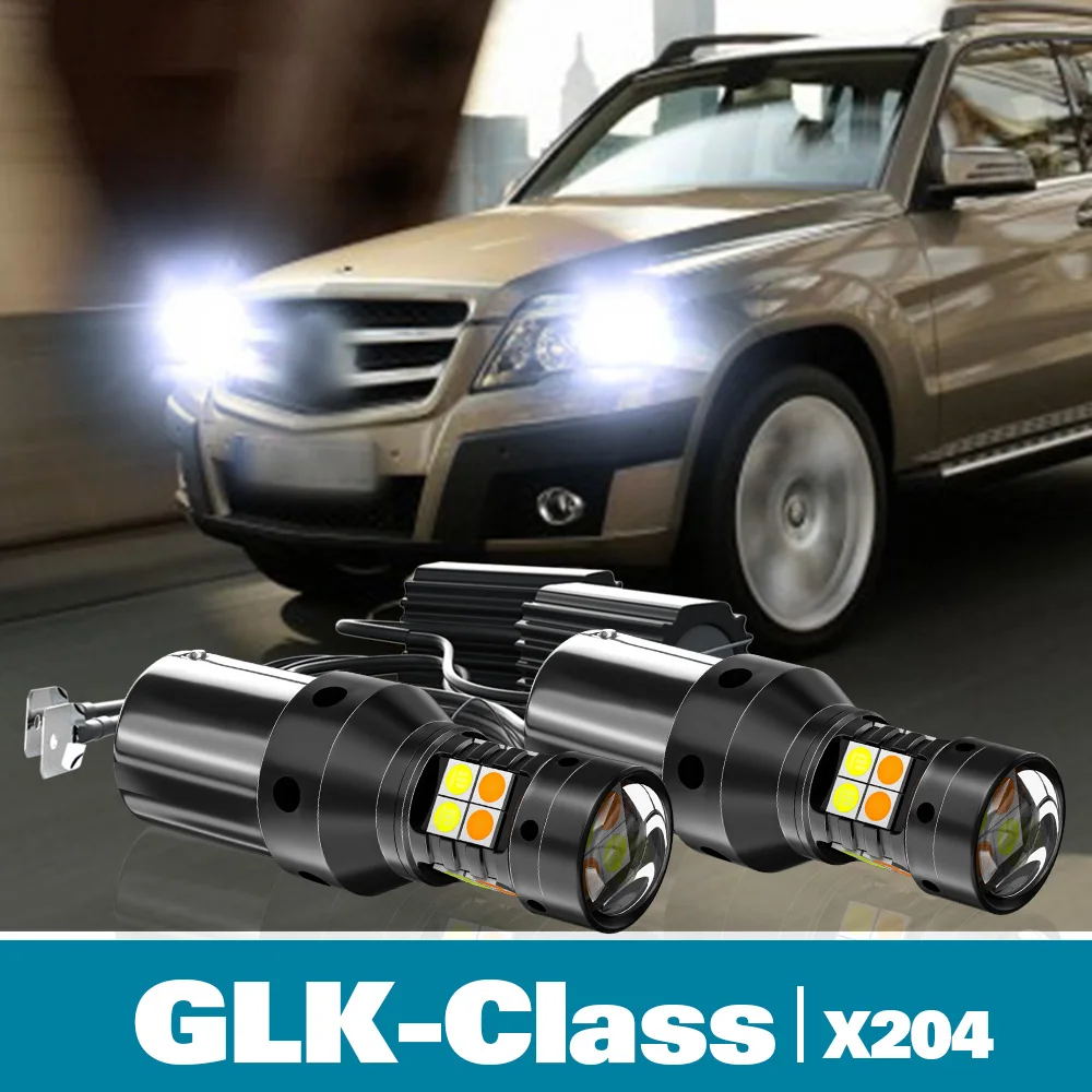 

2pcs LED Dual Mode Turn Signal+Daytime Running Light DRL For Mercedes Benz GLK-Class X204 Accessories 2008-2012 2009 2010 2011