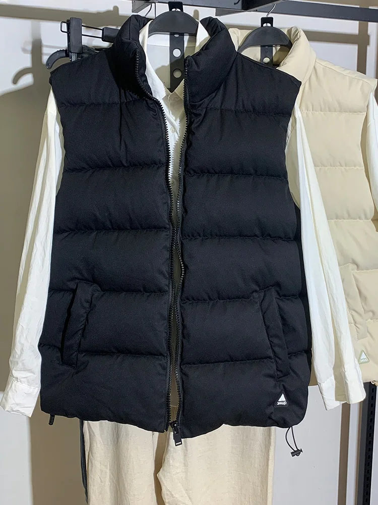 

Мужской утепленный хлопковый жилет-куртка: новинка осени, теплая верхняя одежда, повседневный свободный крой, воротник-стойка, европейский стиль