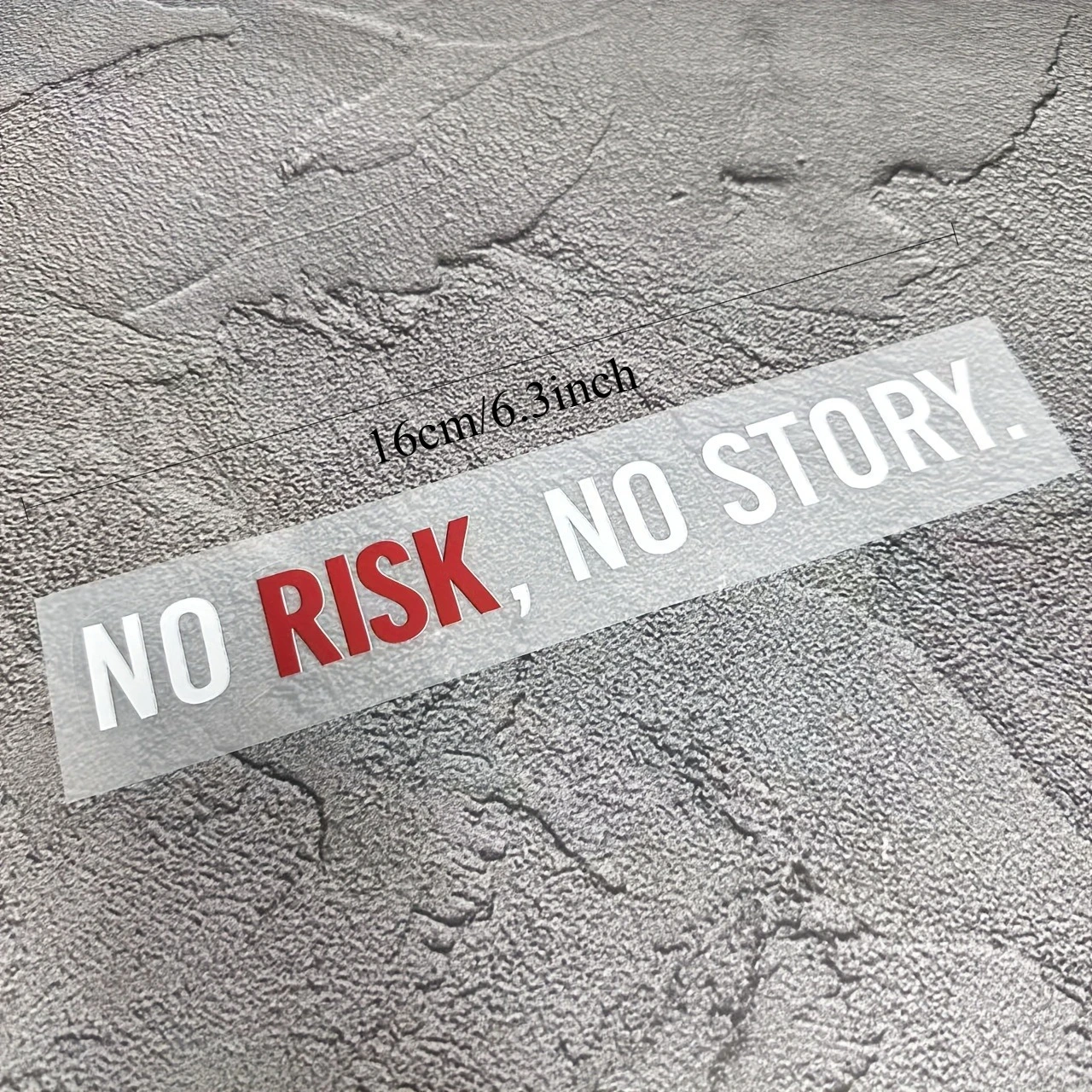No Risk No Story Motorcycle Sticker Waterproof Self Adhesive Vinyl Decal Helmet Scooter Adventure Design Gift